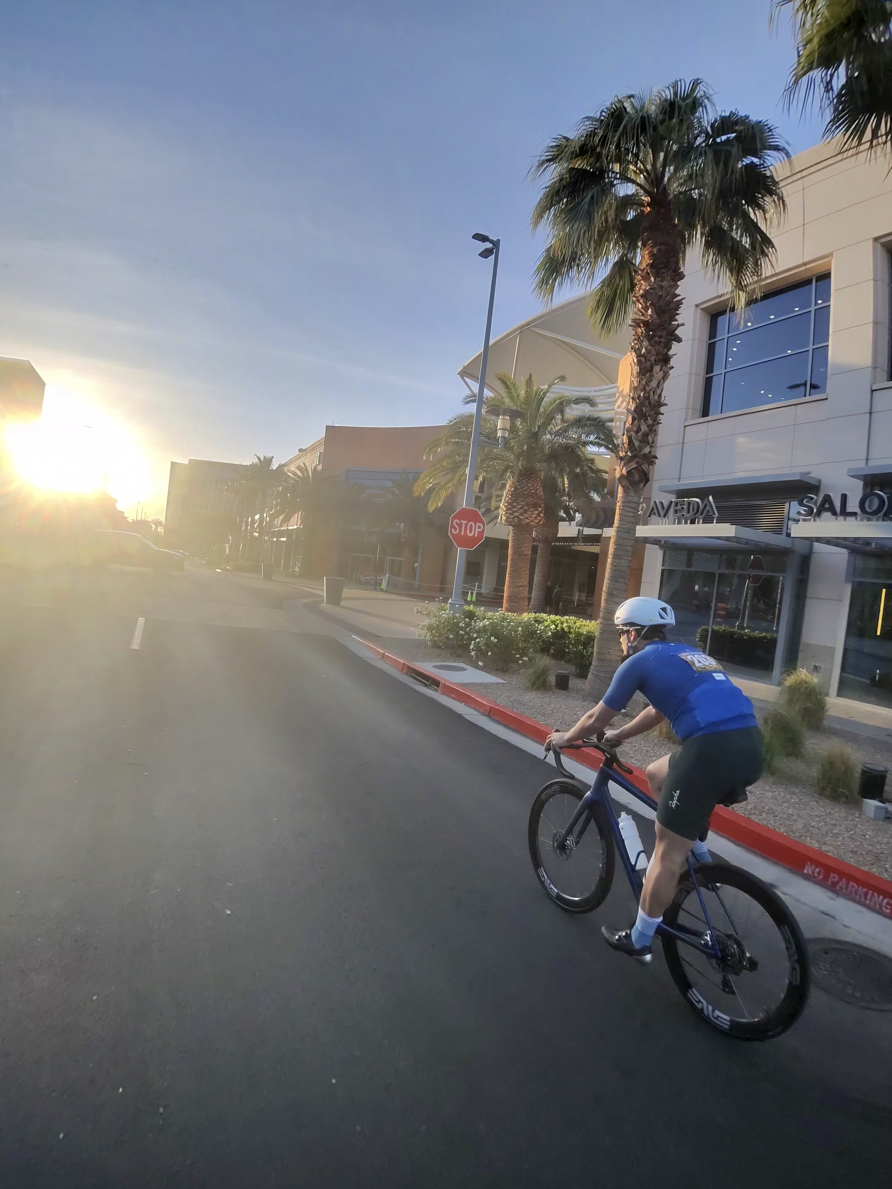 Riding into the sunrise