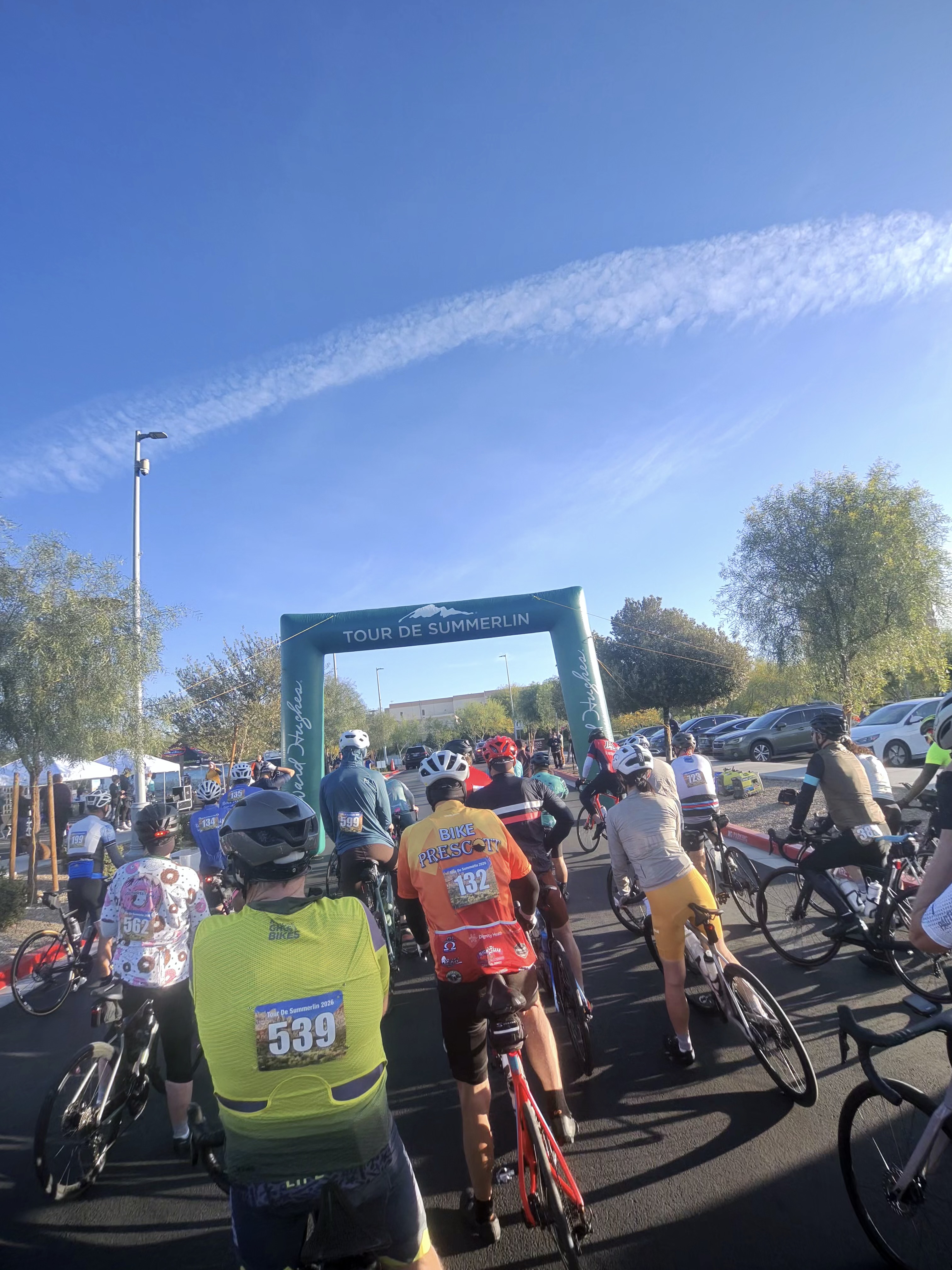 Starting line at Tour de Summerlin arch