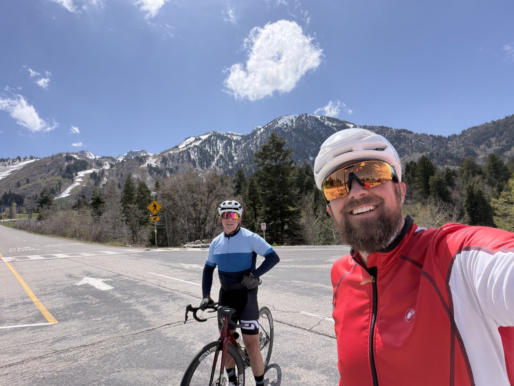 Ryan and Seth at a mountain pass summit