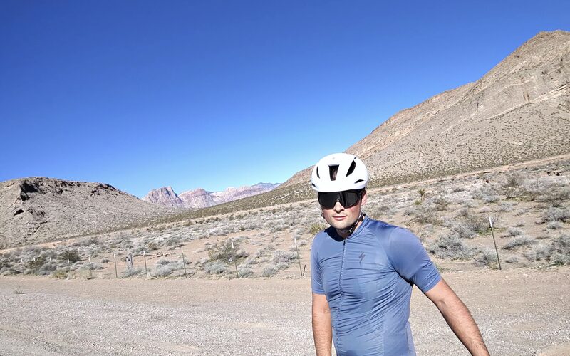 James training in the Nevada desert